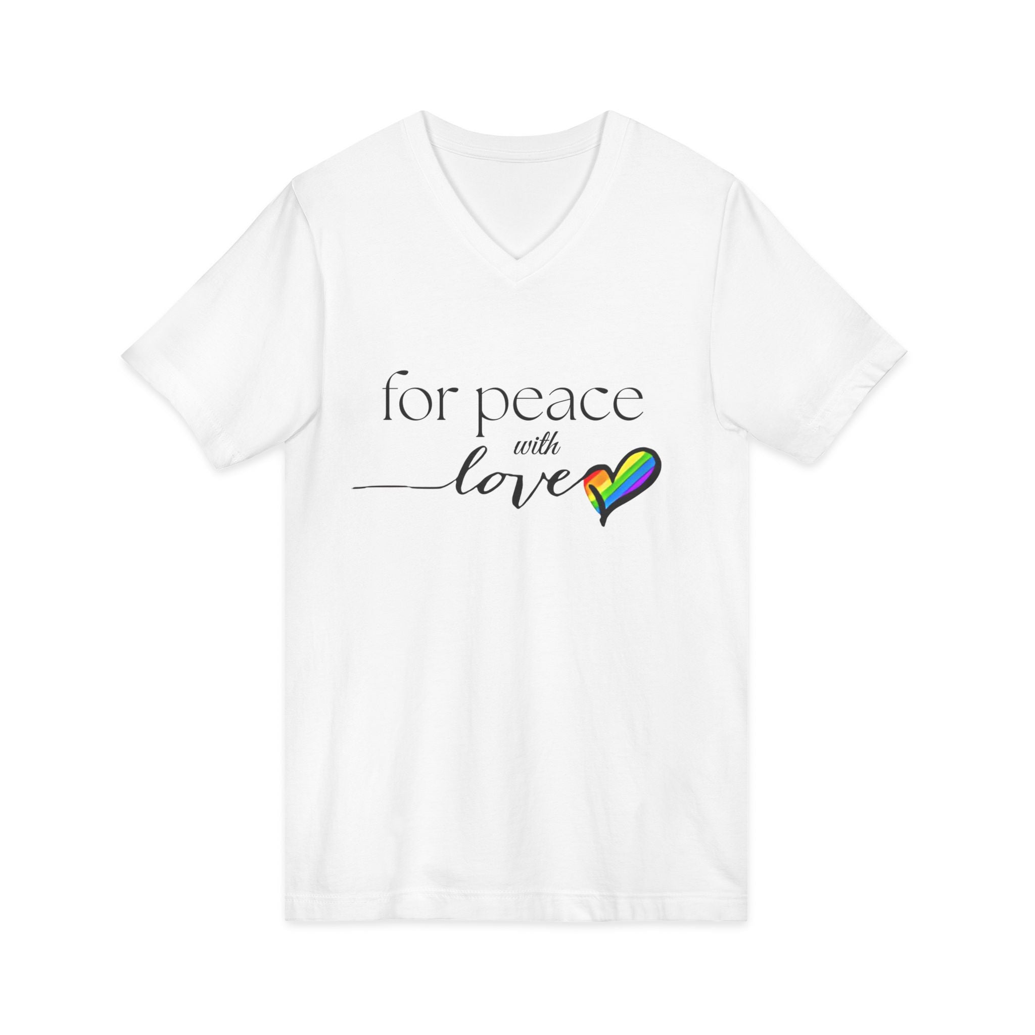 V-Neck Tee - "For Peace with Love" movement by Coastal Therapy
