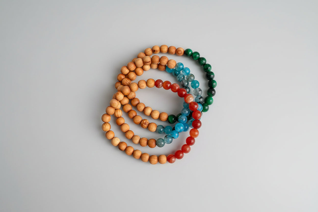 Sandalwood Varietals - Coastal Therapy Beaded Bracelets