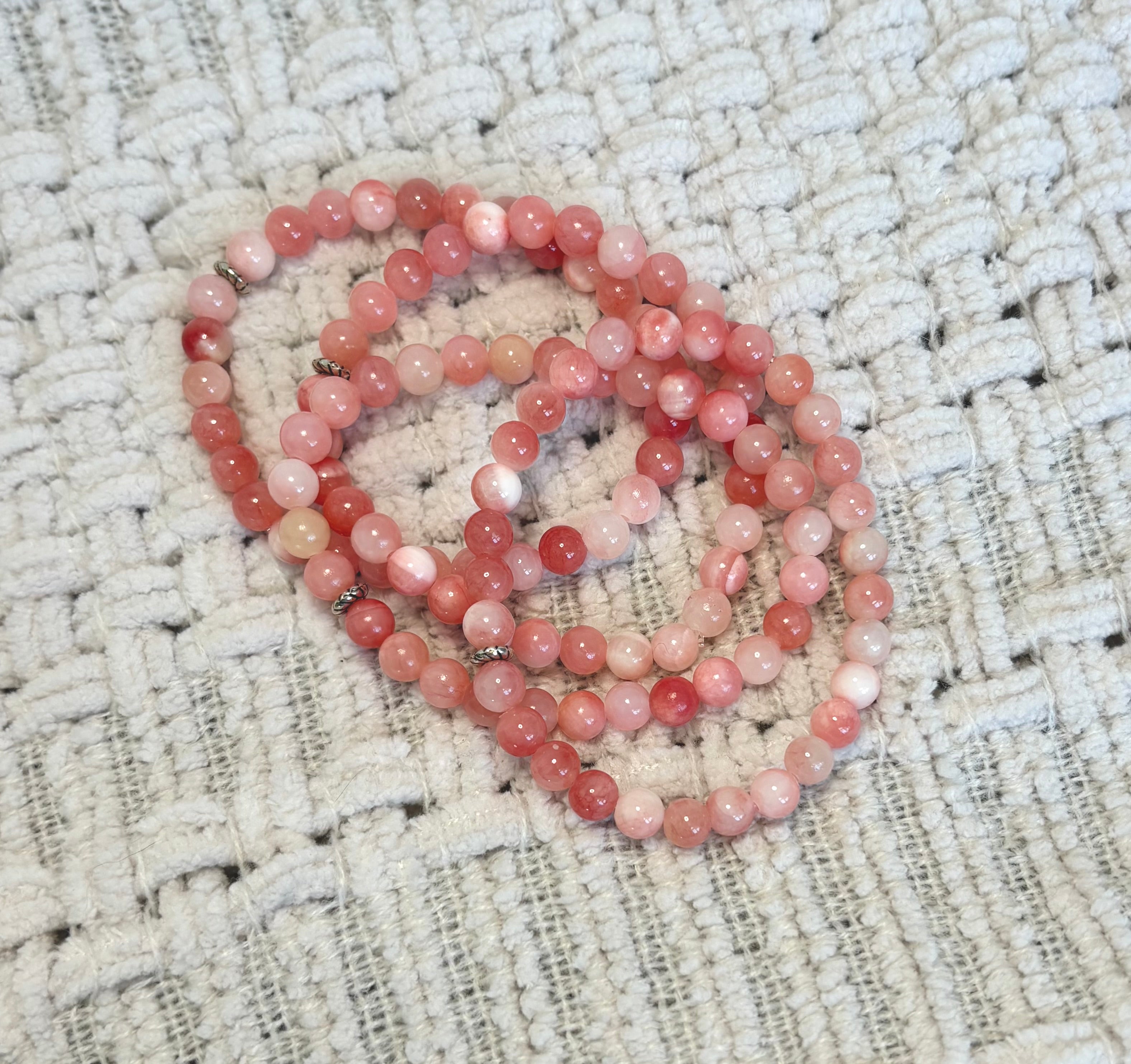 Pink Out for Breast Cancer Support Varietal - Coastal Therapy Beaded Bracelet