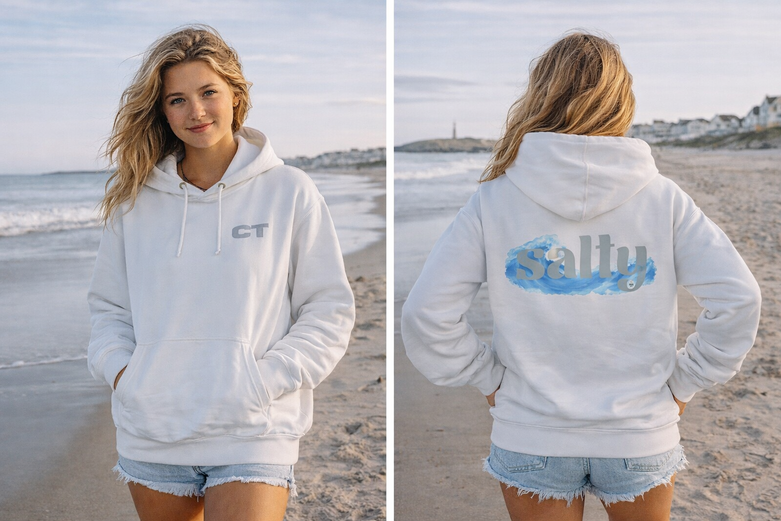 Salty Wave Hoodie — by Coastal Therapy