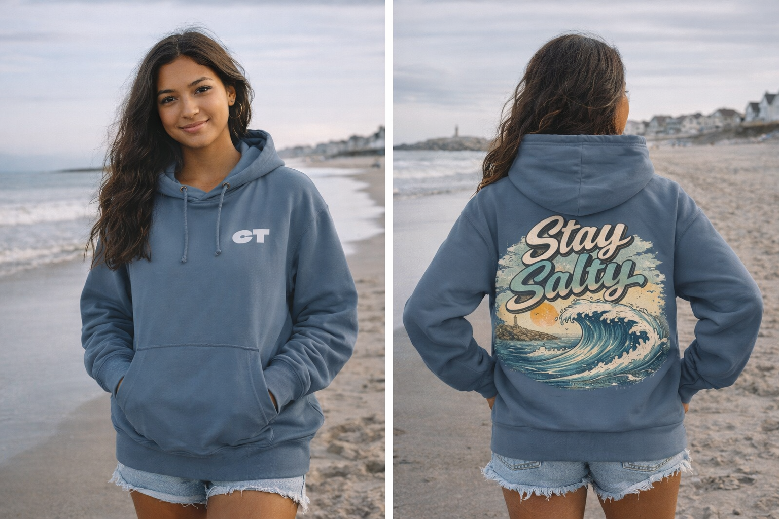 Stay Salty Lighthouse Hoodie by Coastal Therapy