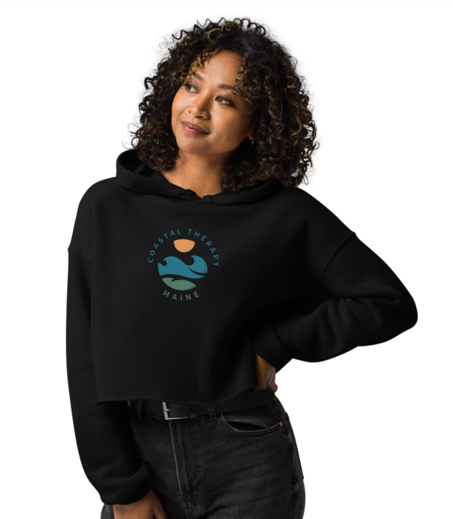 Coastal Therapy Brand Cropped Hoodie