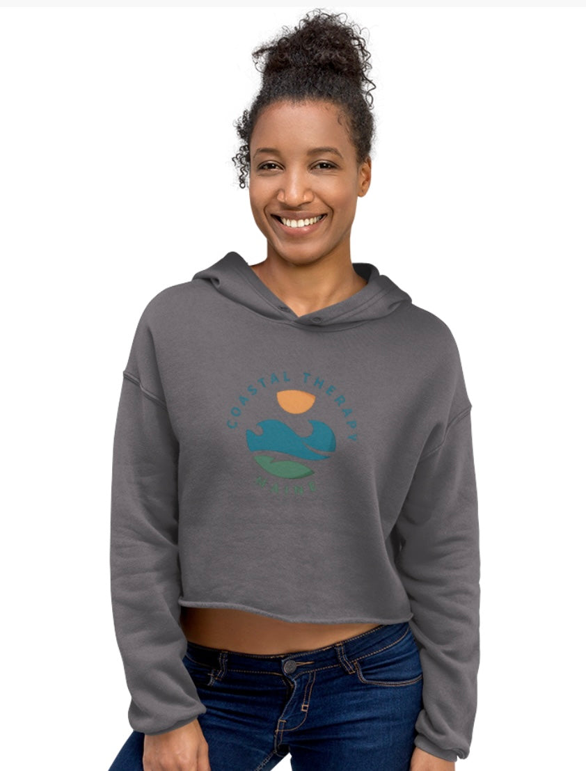 Coastal Therapy Brand Cropped Hoodie