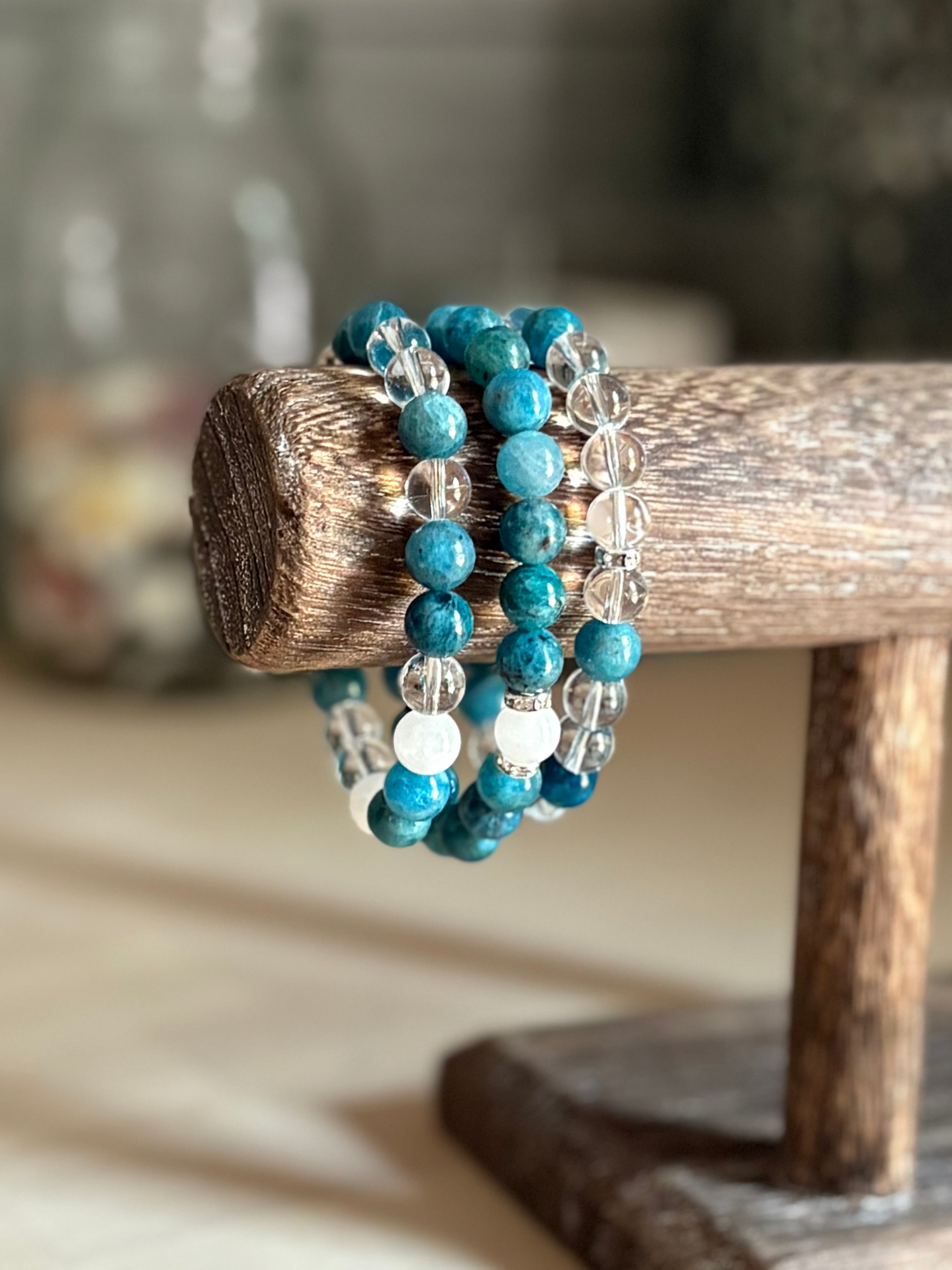 Mid-Summer Saltwater Trio - Coastal Therapy Beaded Bracelets