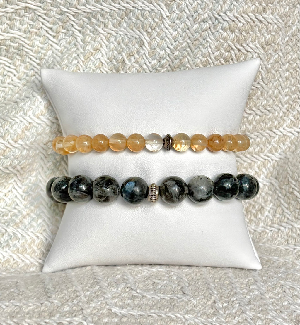 Sun Peeking through Storm Clouds - Coastal Therapy Beaded Bracelets