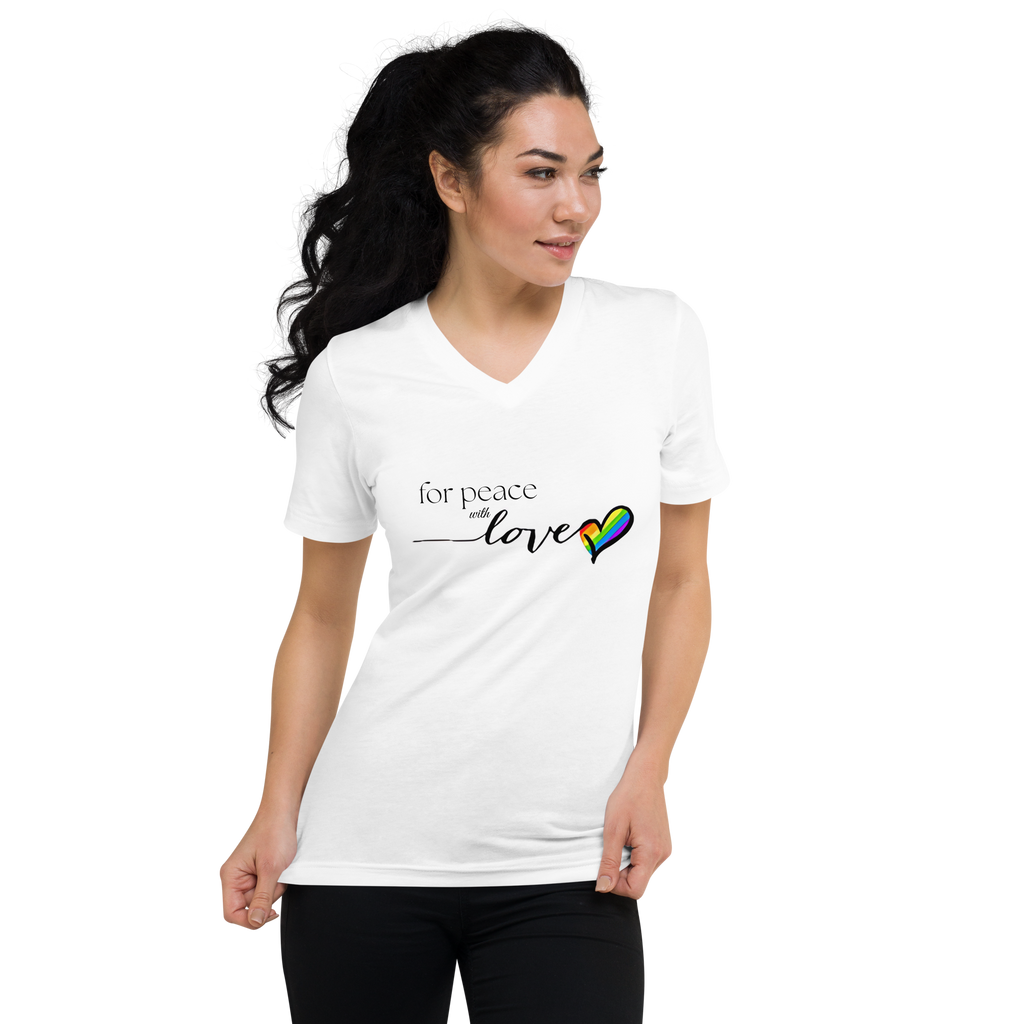 V-Neck Tee - "For Peace with Love" movement by Coastal Therapy