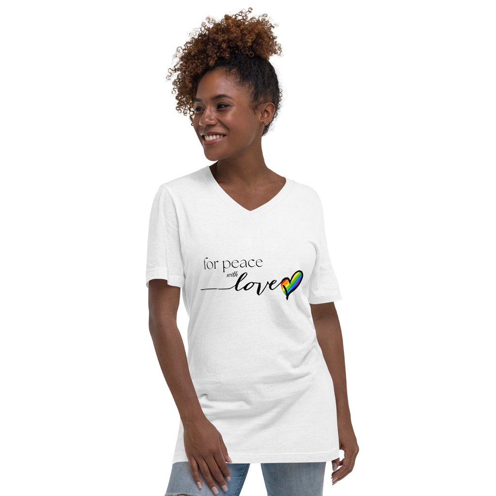 V-Neck Tee - "For Peace with Love" movement by Coastal Therapy