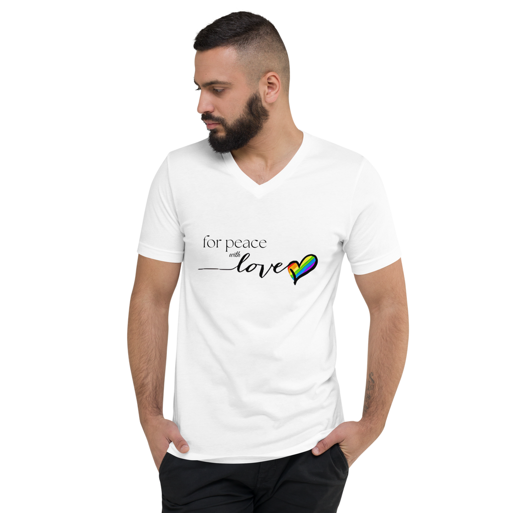 V-Neck Tee - "For Peace with Love" movement by Coastal Therapy