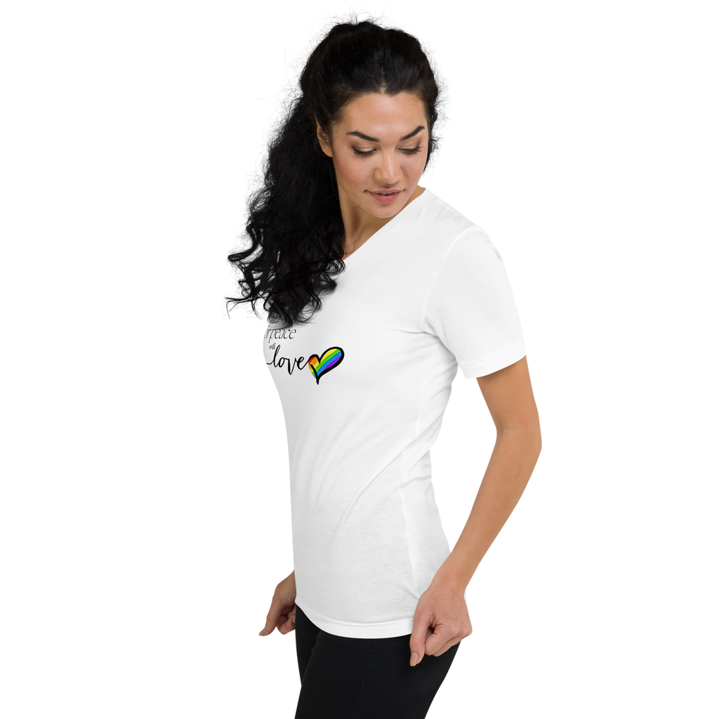 V-Neck Tee - "For Peace with Love" movement by Coastal Therapy